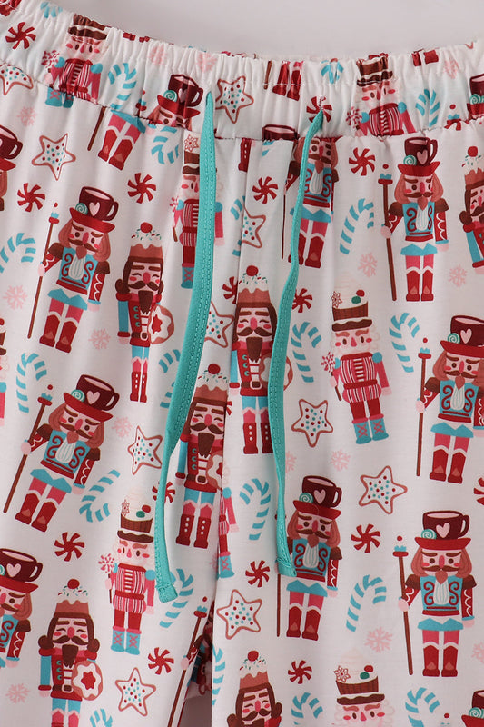 Christmas nutcracker print dad pajamas pants