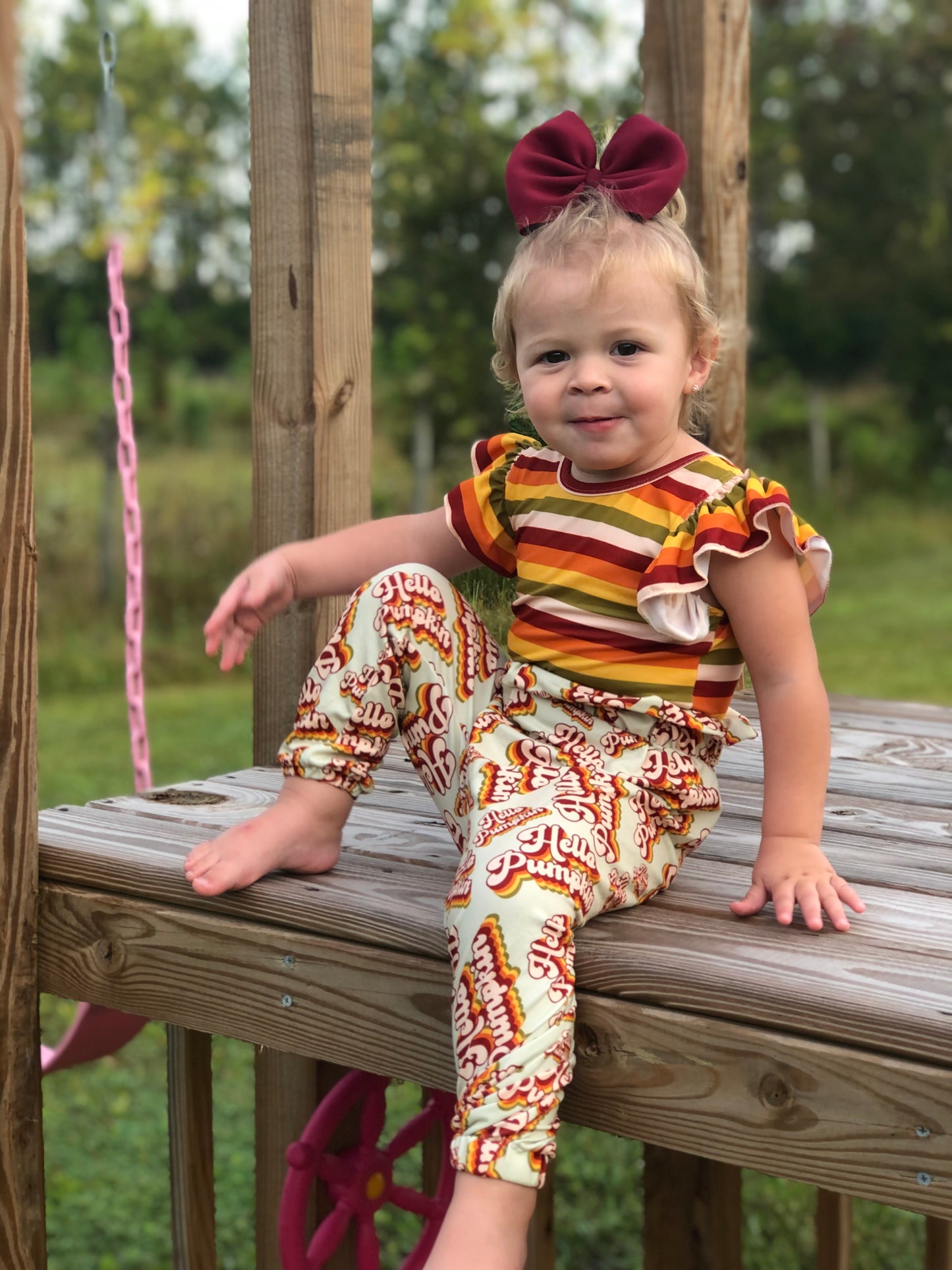 Burgundy Puff Bows