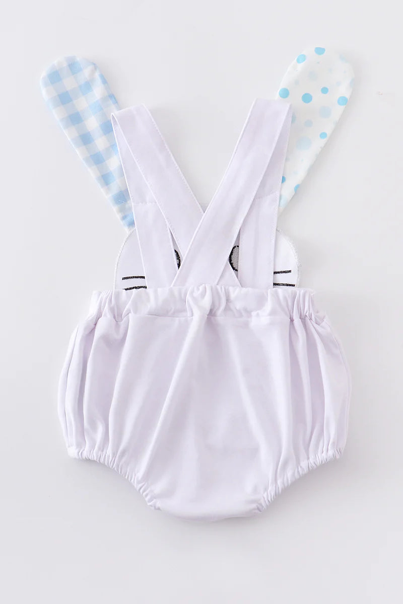 Long ear bunny applique boy bubble