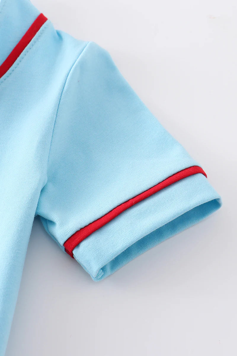 Baseball embroidery cardigan