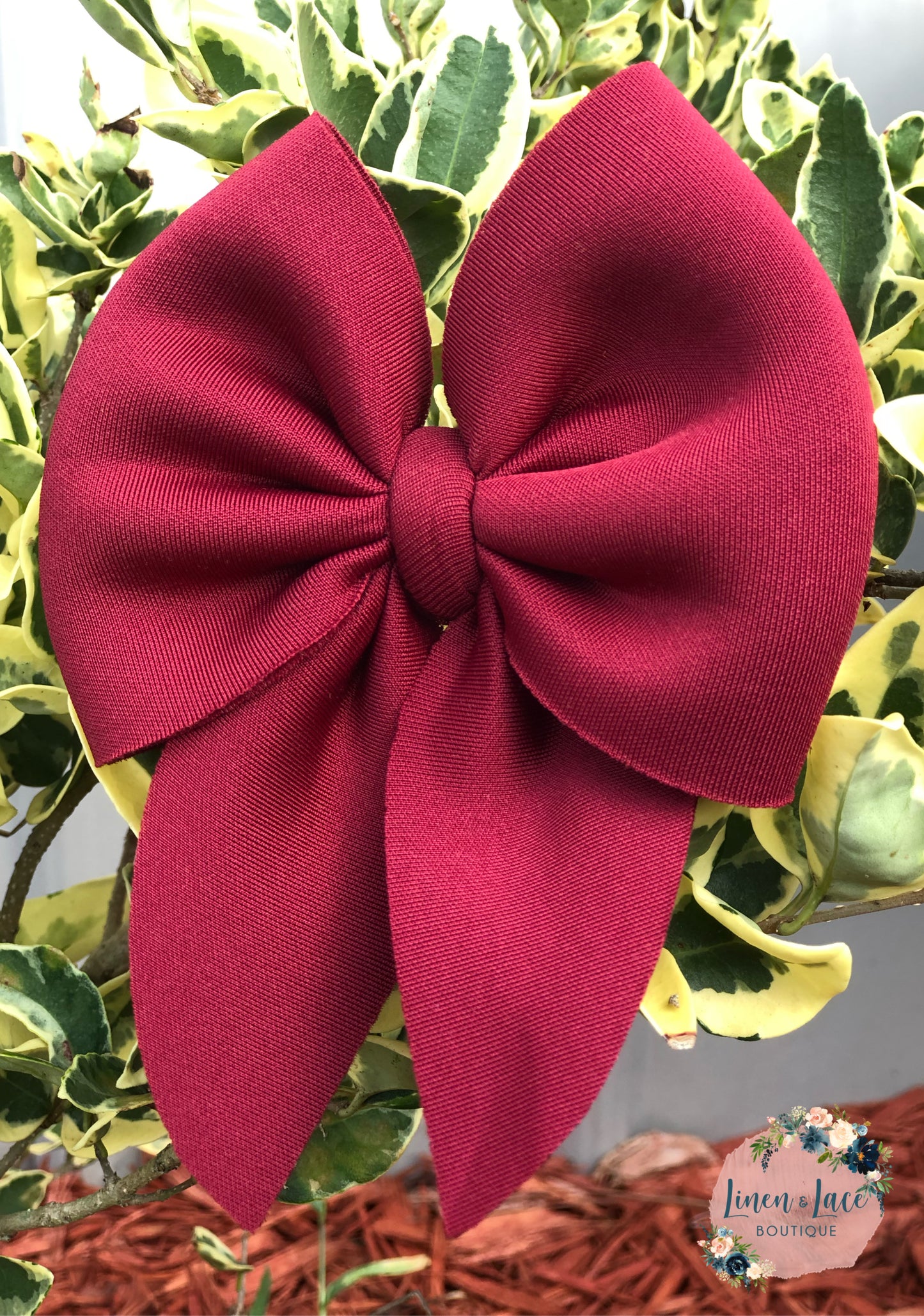 Burgundy Puff Bows