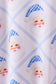 Blue santa claus bamboo pajama set