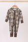 Camouflage bamboo zipper romper