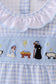 Blue nativity embroidery bubble