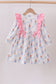 Pink bow nutcracker ruffle dress
