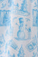 Blue snowman christmas tree smocked dress