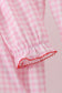 Pink santa claus embroidery gingham pants set