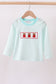 Blue bear embroidery top