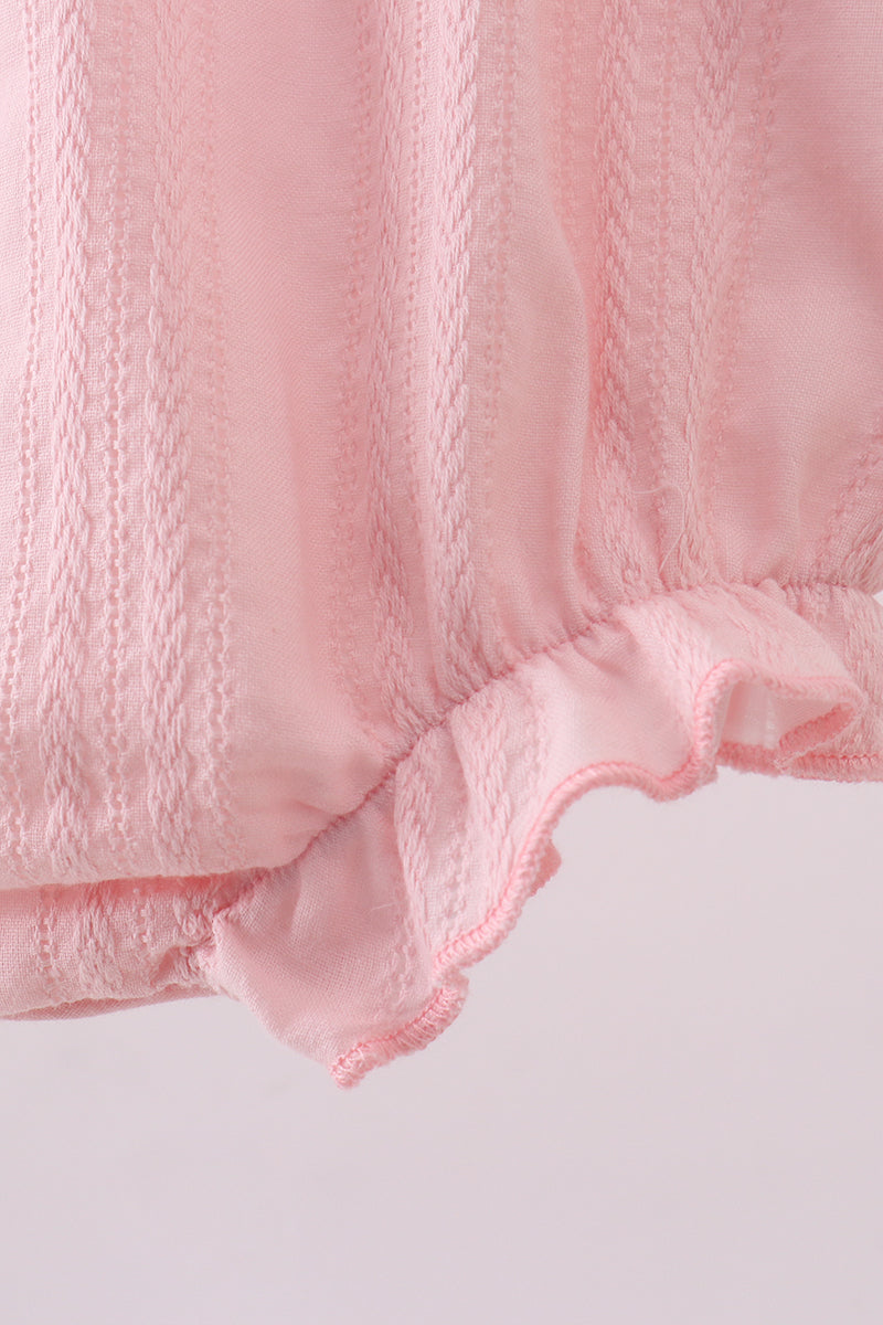 Pink princess smocked bubble