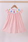Pink princess smocked ruffle dress