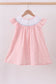 Pink princess smocked ruffle dress
