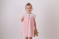 Pink princess smocked ruffle dress