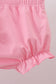 Pink floral bow smocked bloomer set
