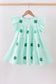 Mint clover sequin ruffle tiered dress