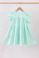 Mint clover sequin ruffle tiered dress