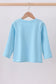 Blue character embroidery top
