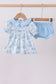Blue bunny egg bloomer set
