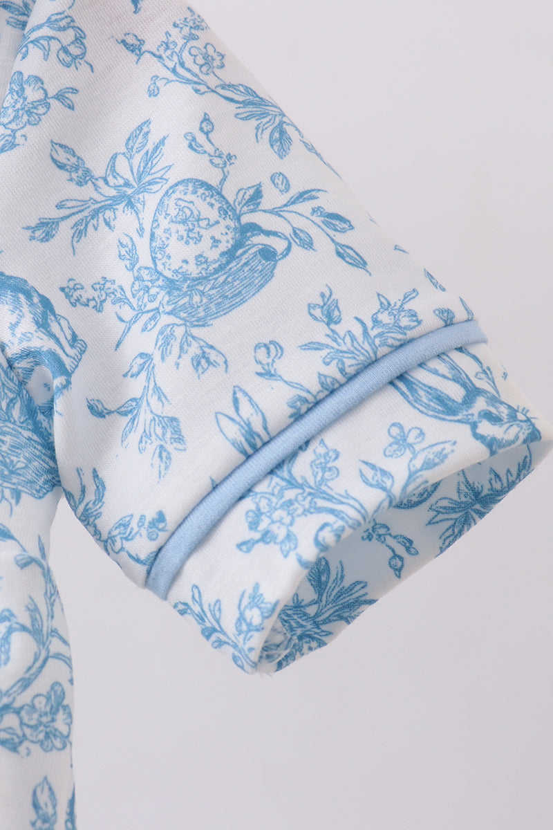 Blue bunny egg bubble