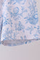 Blue bunny egg bamboo pajama shorts set