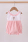 Pink cross jacquard embroidery ruffle bubble