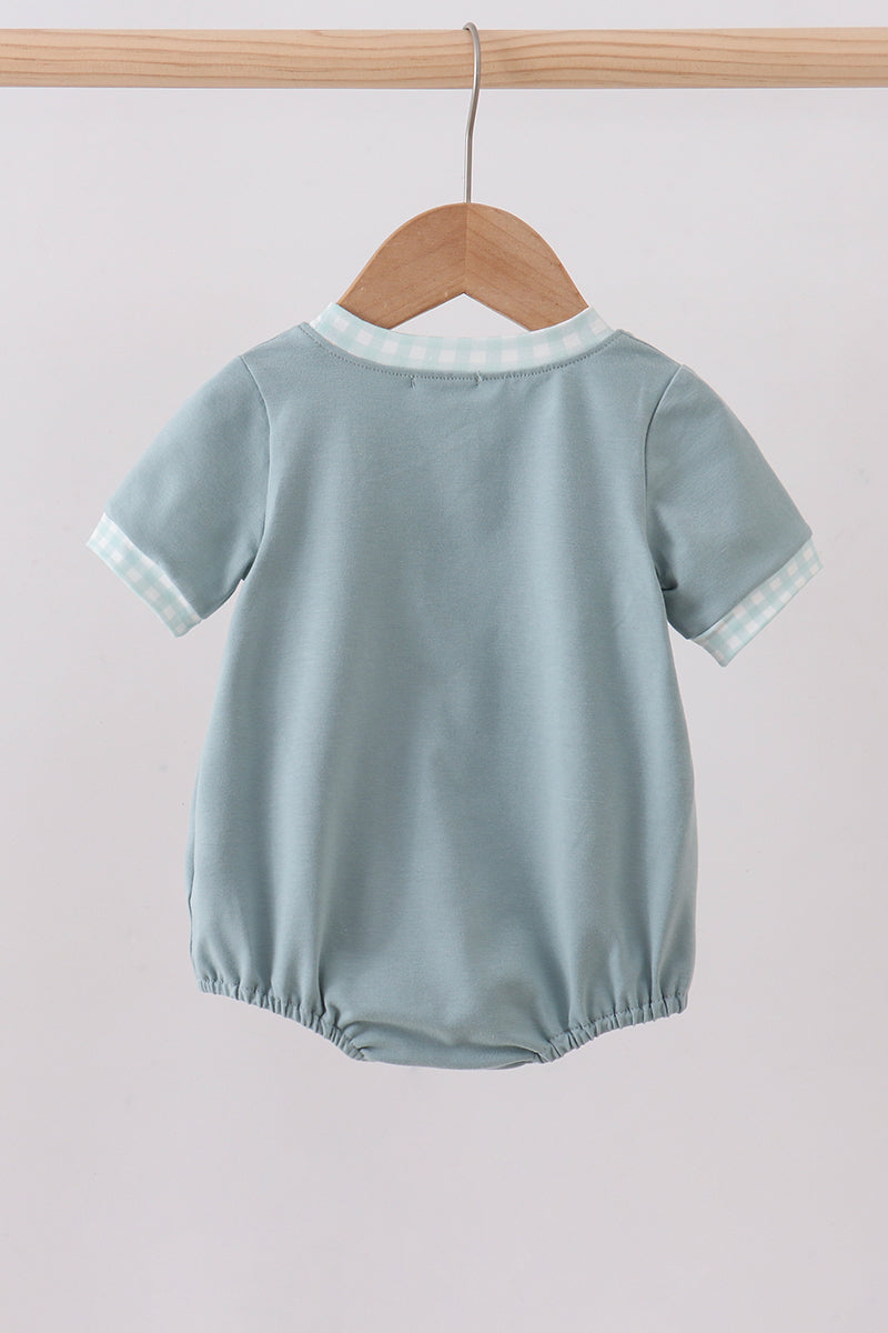 Blue bunny embroidery bubble