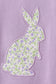 Purple bunny applique ruffle shorts set