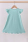 Green bunny applique dress