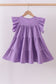 Lavender cross sequin tiered dress