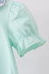 Mint floral character applique ruffle bubble