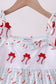 Baseball applique ruffle gingham shorts set