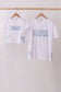 White MAMA bow applique mom&me top