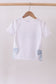 White MAMA bow applique mom&me top