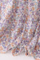 Purple floral lace women dress