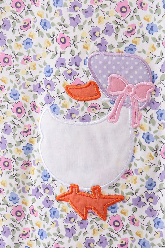 Goose Floral Appliqué Set