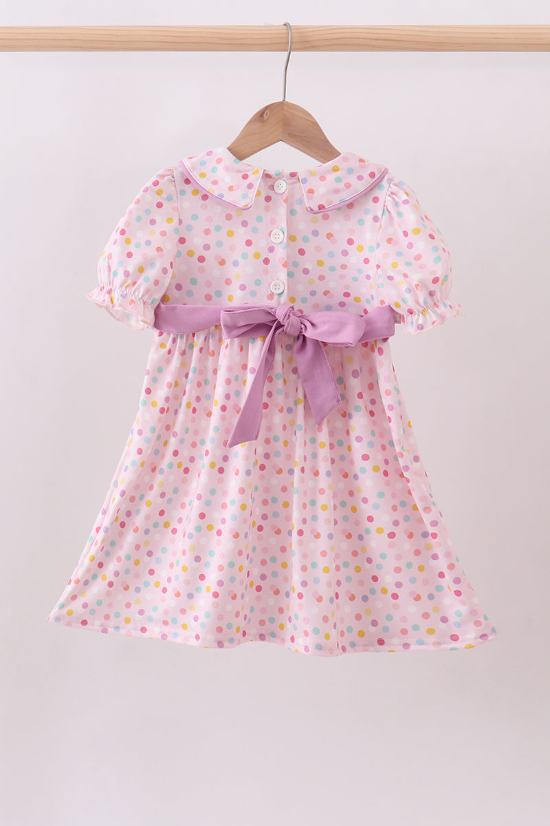 Purple birthday embroidery dress