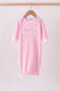 Pink sister embroidery gown