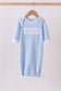 Blue brother embroidery gown