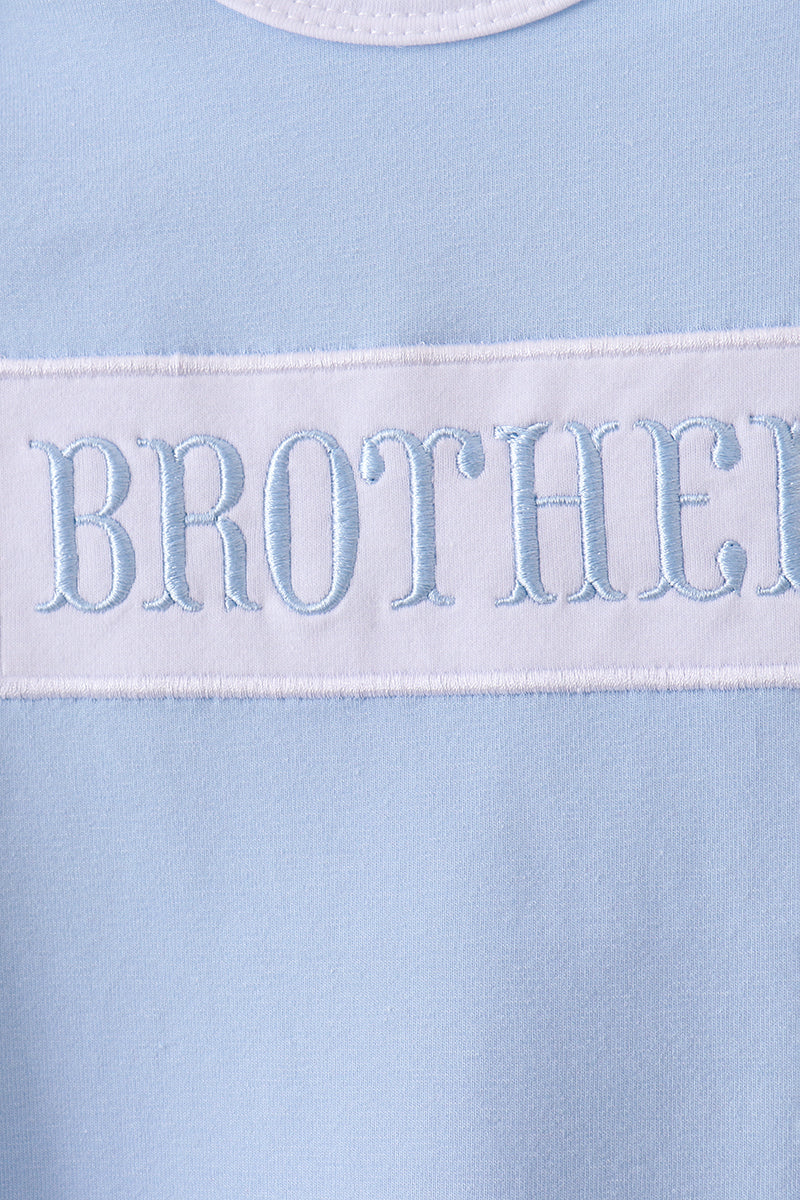Blue brother embroidery gown