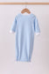Blue brother embroidery gown