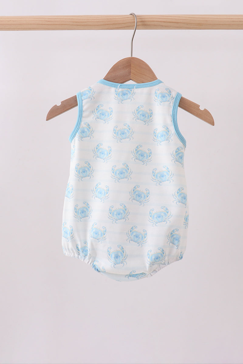 Blue crab print bubble