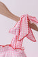 Pink watermelon embroidery ruffle dress