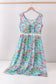 Green tropical garden dress