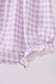 Purple dinosaur smocked gingham bubble