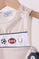 Sports ball embroidery gingham jonjon