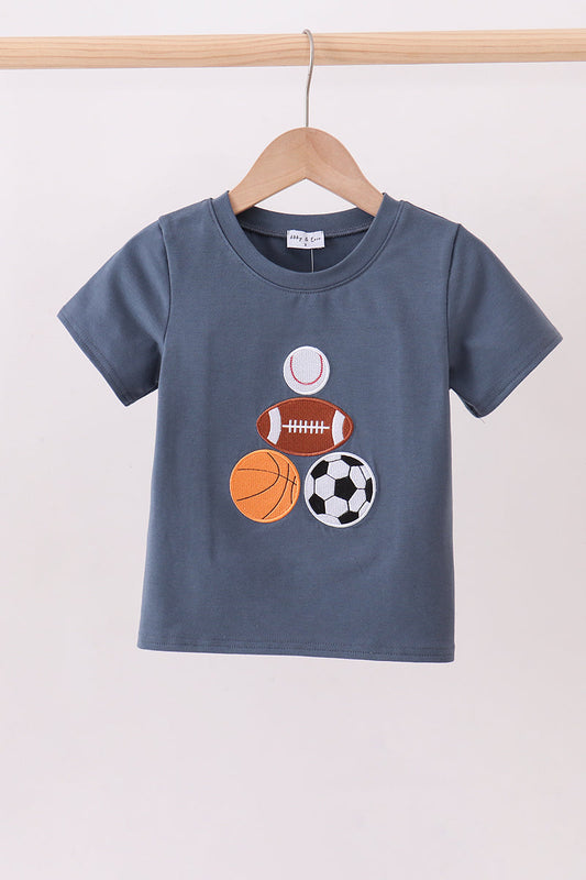 Sports ball embroidery top