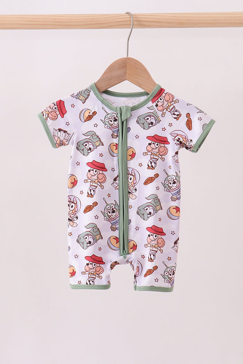 Sage character bamboo romper