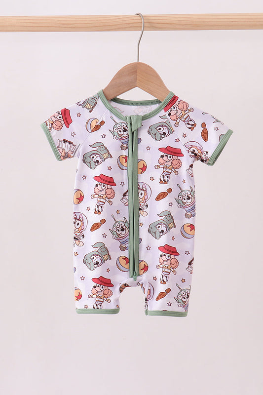 Sage character bamboo romper