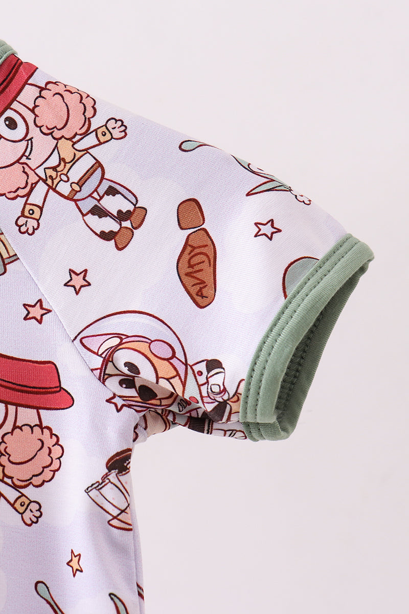 Sage character bamboo romper