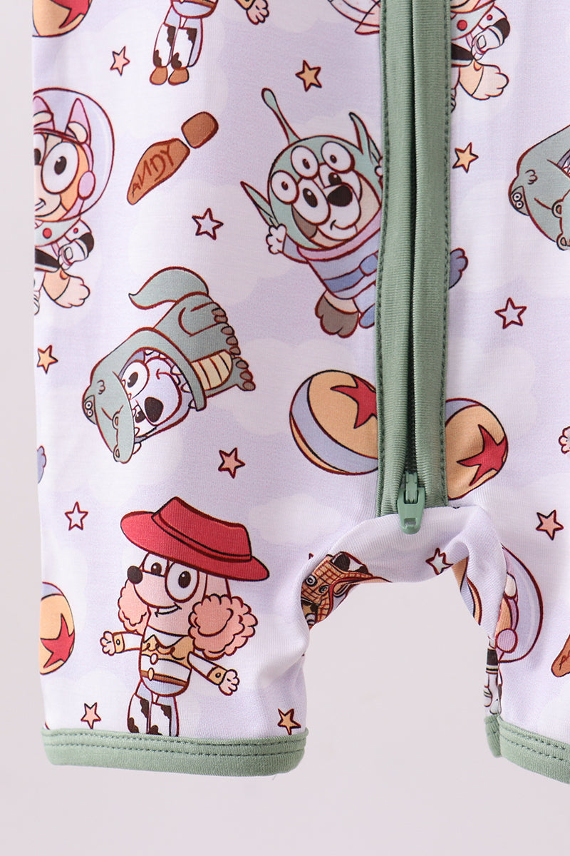 Sage character bamboo romper