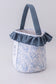 Blue bunny floral ruffle basket
